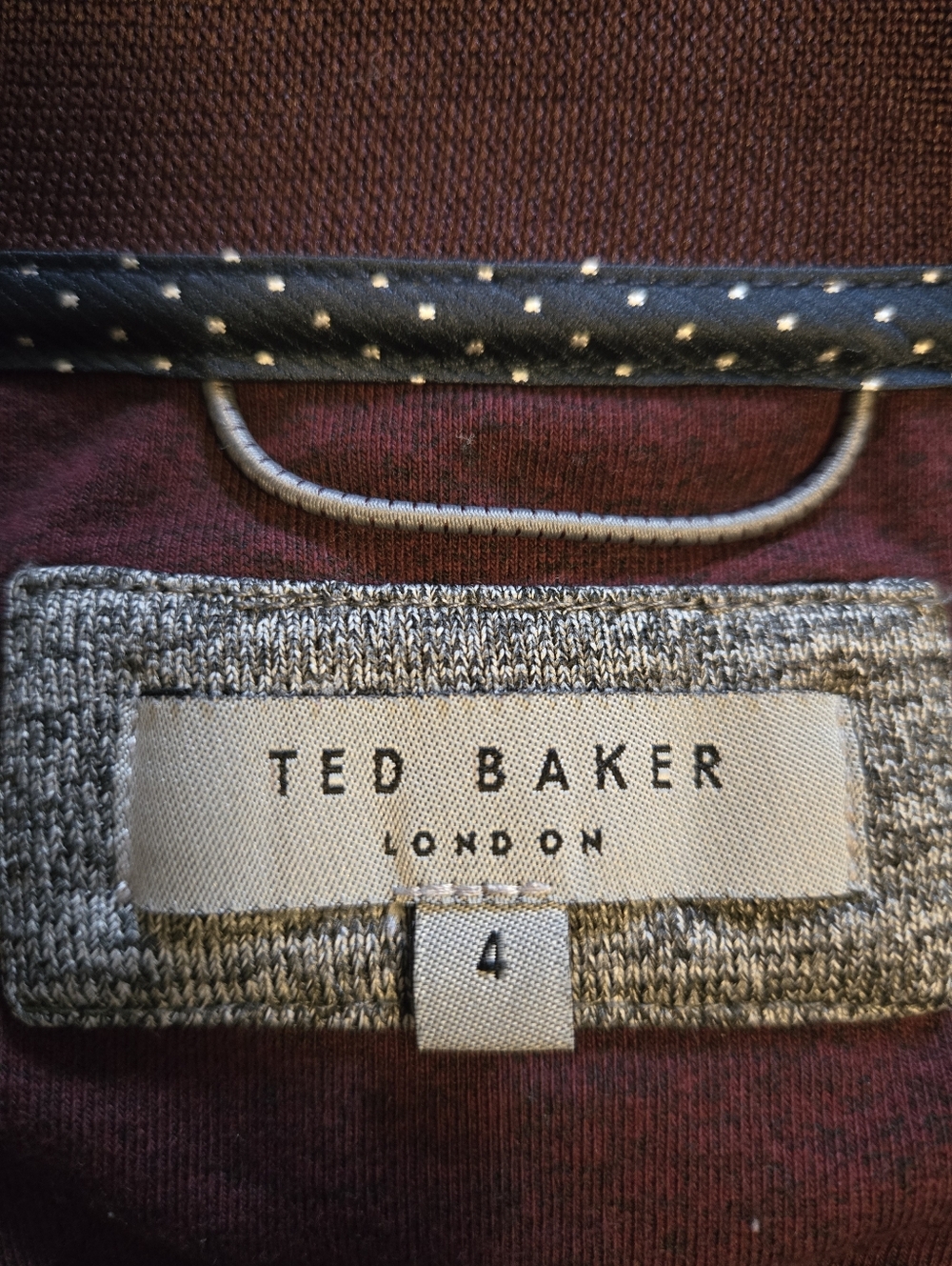 TED BAKER Men's Heather Gray Quilted Knit Whooty Jacket. Size 4. - Picture 12 of 14